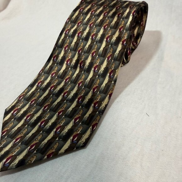 Jerry Garcia Silk Tie "Like a Twittering Machine" Collection 52 Abstract Art - Picture 3 of 6